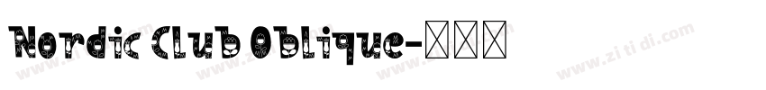 Nordic Club Oblique字体转换